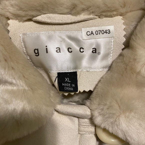 White Fur-Lined Trenchcoat - Picture 2 of 4